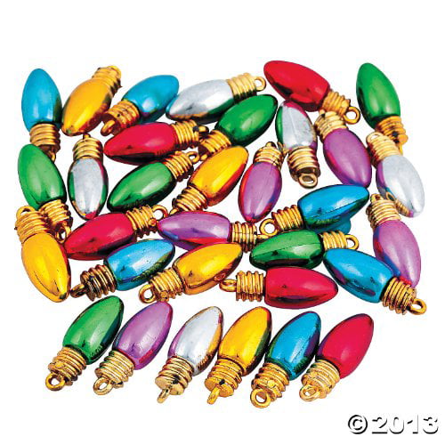 10 Lot Christmas Lights bulb charm beads craft findings *~ 